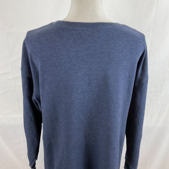 Wildfox Sweatshirt Top Navy Blue XL Multi-Color Embroidered Lettering Social - Picture 6 of 12